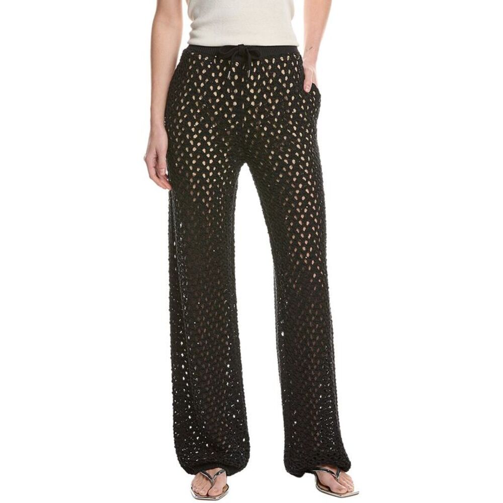 Brunello Cucinelli Womens  Linen & Silk-Blend Pant, Black